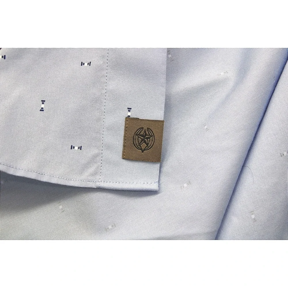 Banana Republic Mens‎ Blue Geometric Print Untucked Slim Fit Non-Iron Shirt L